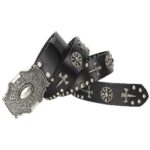 Ceinture Cowboy Cloutée en cuir