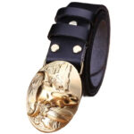 Ceinture Western en cuir plein