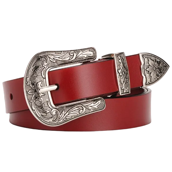 ceinture western rouge