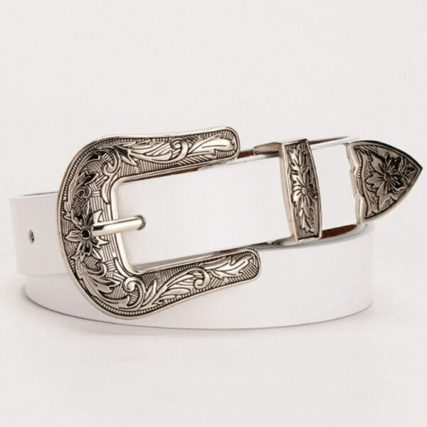 ceinture western blanche chic