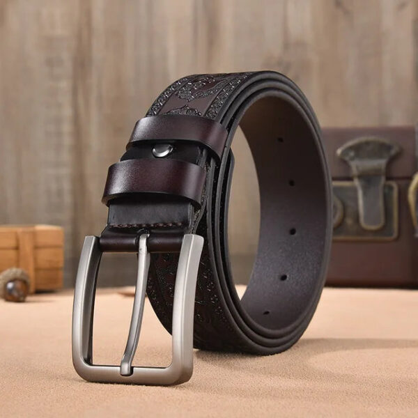 ceinture en cuir vintage homme