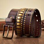 Ceinture noire cloutée