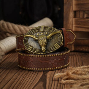 ceinture western en cuir pour homme