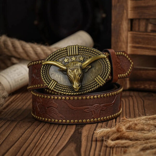 ceinture western en cuir pour homme