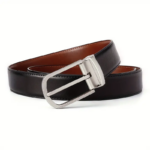 ceinture noire et marron réversible