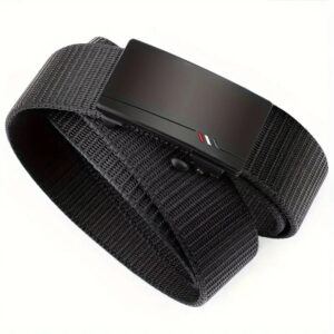 Ceinture tressée homme noire