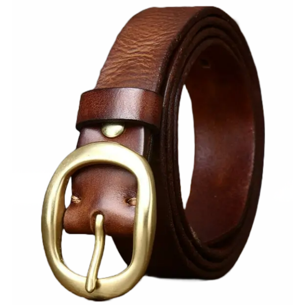 ceinture western cuir marron