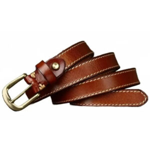 ceinture style western marron