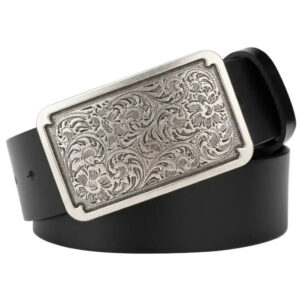 ceinture western femme en cuir noir