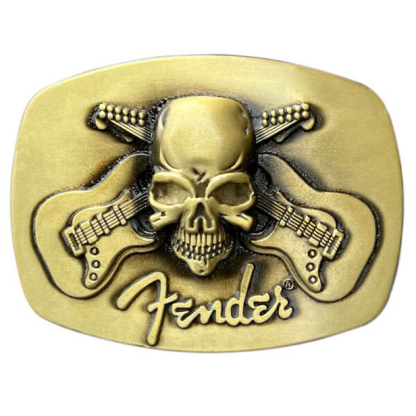 boucle ceinture rock crâne guitare