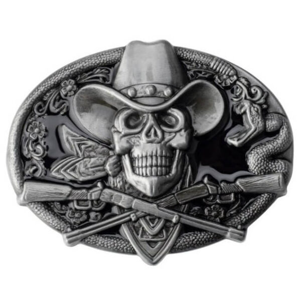Boucle de Ceinture Crâne Cowboy