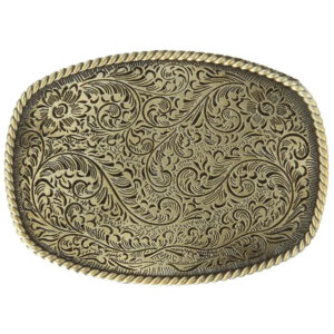 Boucle de ceinture dorée cowboy