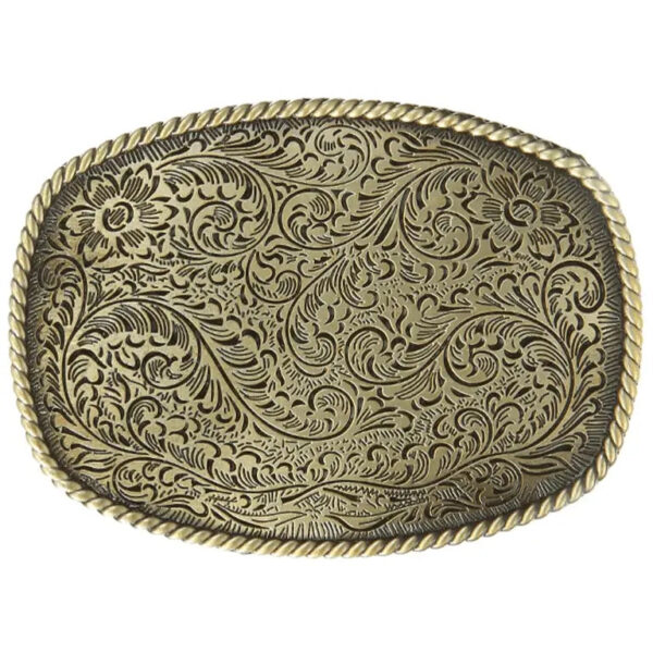 Boucle de ceinture dorée cowboy