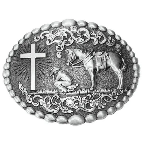 boucle de ceinture cowboy cheval