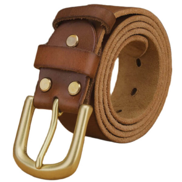 ceinture western cuir marron