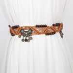 Ceinture à nouer avec perles