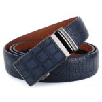 ceinture élégante en cuir bleu