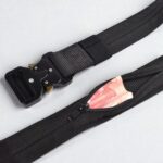Ceinture noir cache billets