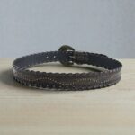ceinture lanière texturée