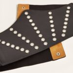 Rivets métalliques ceinture corset