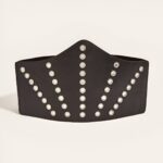 Ceinture en cuir à rivets Calista