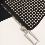 ceinture à zip avec rivets