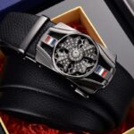 détail boucle originale ceinture cuir homme