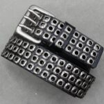 ceinture en cuir noir Dravell