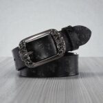 ceinture cuir embossé