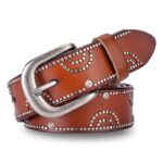 ceinture cuir femme cloutée