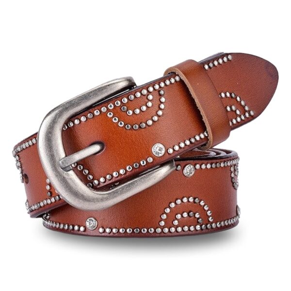 ceinture cuir femme cloutée