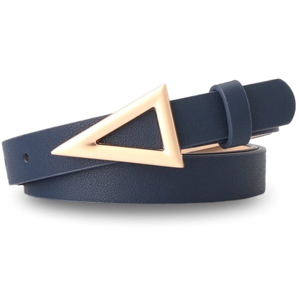 ceinture cuir bleu marine femme