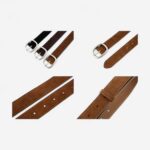 ceinture cuir kaki