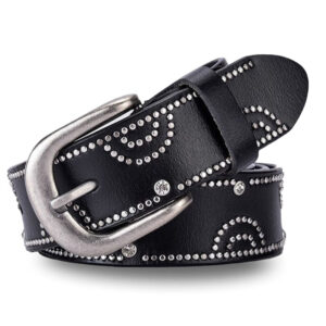 ceinture cuir femme noire