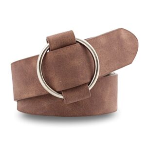Ceinture en cuir nubuck pour femme