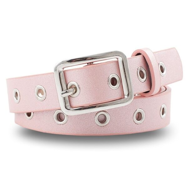 ceinture cuir femme rose clair