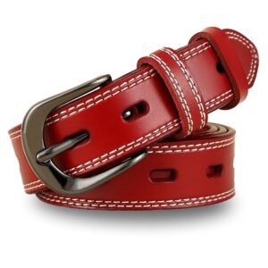 Ceinture Cuir Femme Rouge