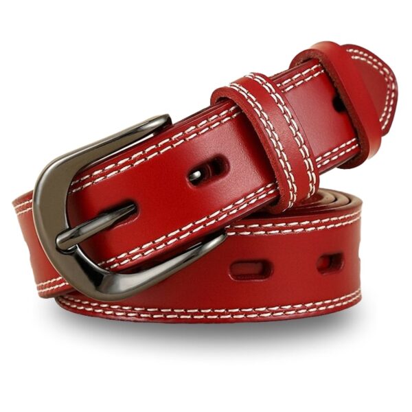 Ceinture Cuir Femme Rouge