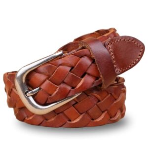 ceinture cuir femme tressée