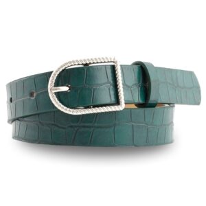 ceinture femme en cuir vert