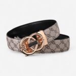 ceinture rouge cuir mode
