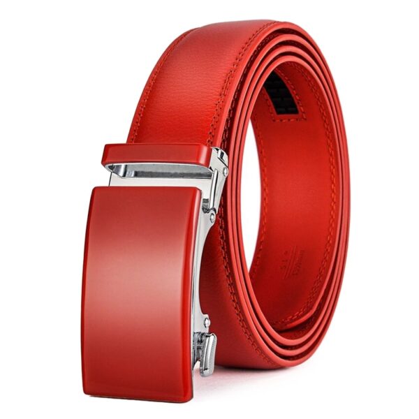 Ceinture cuir rouge écarlate