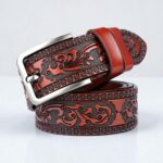 ceinture cuir noir Varelio