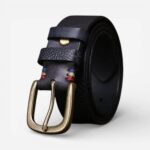 ceinture cuir texturé homme