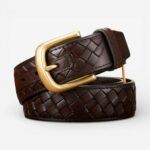 ceinture cuir tressé homme