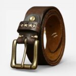 ceinture cuir vintage homme