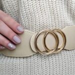 ceinture à boucle double dorée