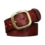 ceinture en cuir motifs marins