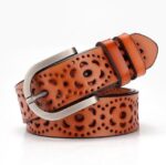ceinture en cuir ajourée