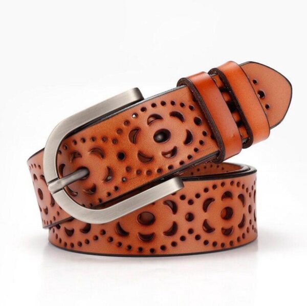 ceinture en cuir ajourée